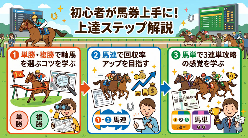 馬券の上手な買い方ステップ別解説画像