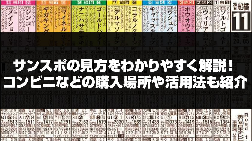 サンスポ競馬新聞見方の解説記事のサムネイル