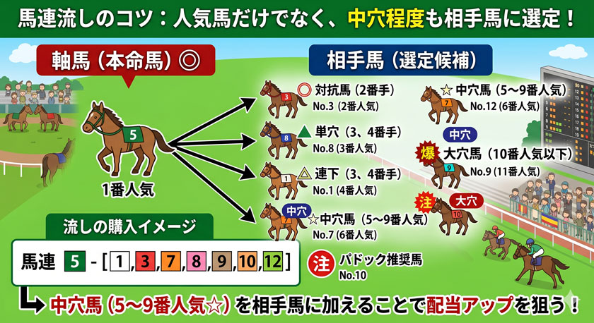初心者におすすめの馬連買い方の解説