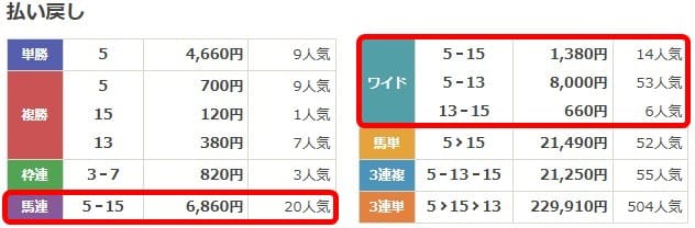 2024年の日本ダービーの配当