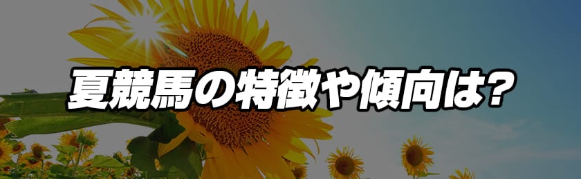 夏競馬の特徴や傾向の解説用サムネイル
