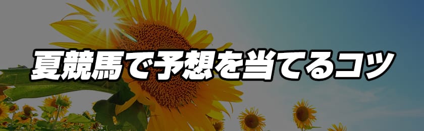 夏競馬で予想を当てるコツの解説用サムネイル