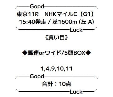 バツグンの無料予想2025年5月11日東京11Rの画像