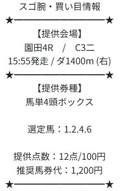 スゴ腕無料予想的中画像