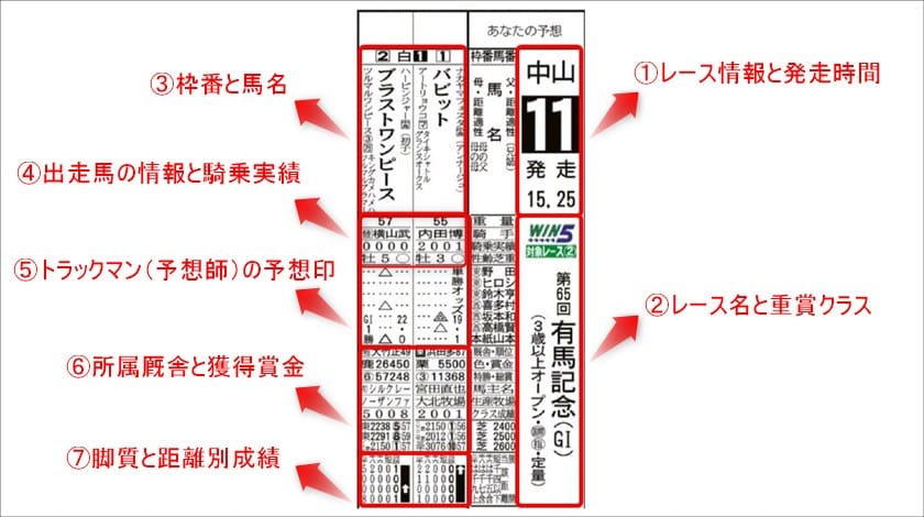 競馬エイトの紙面の見方を解説1