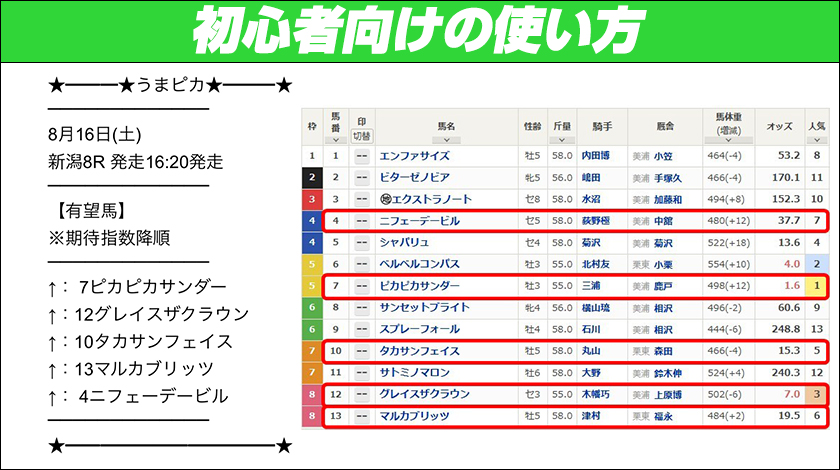 うまピカの使い方解説1