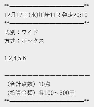 テキカクの無料予想的中画像