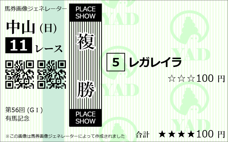 競馬ナビ有馬記念複勝予想2