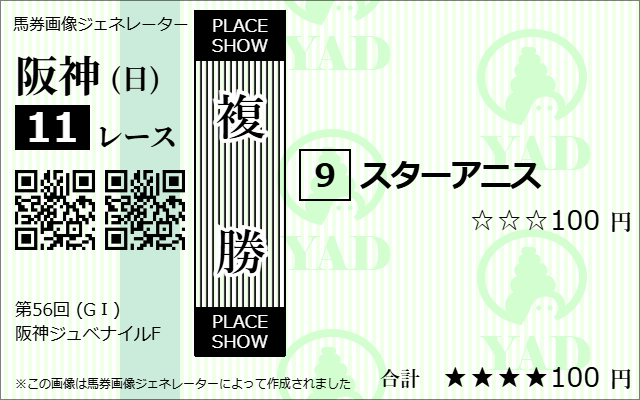 競馬ナビ阪神ジュベナイルフィリーズ複勝予想1