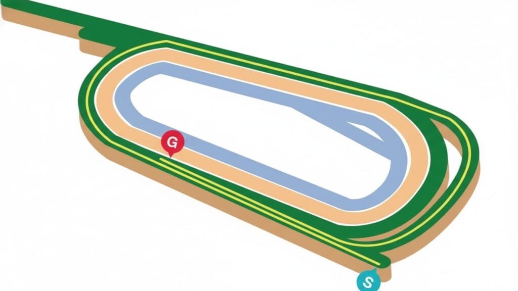 京都2,400mのコースレイアウト
