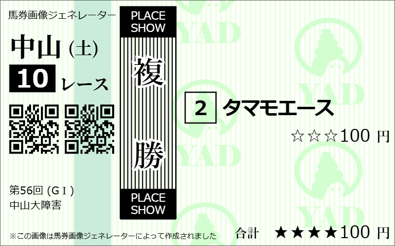 競馬ナビ中山大障害複勝予想3
