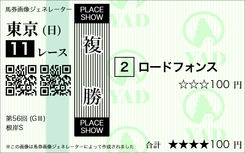 競馬ナビ根岸ステークス複勝予想3