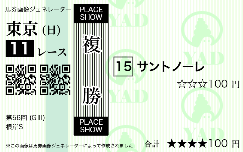 競馬ナビ根岸ステークス複勝予想1