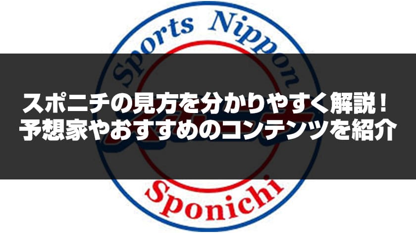 スポニチ競馬新聞見方紹介サムネイル画像