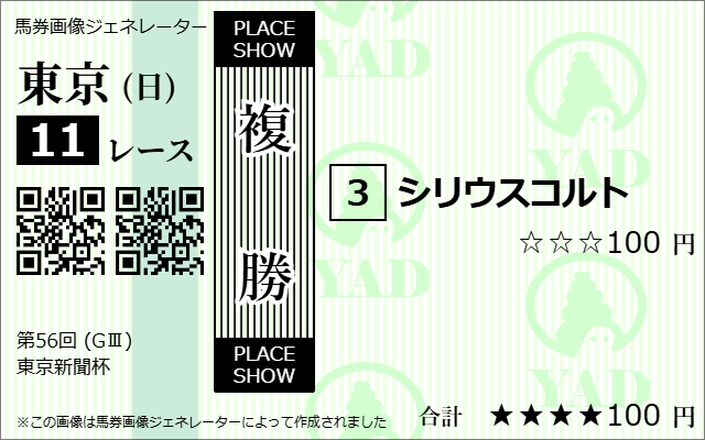 競馬ナビ東京新聞杯複勝予想3