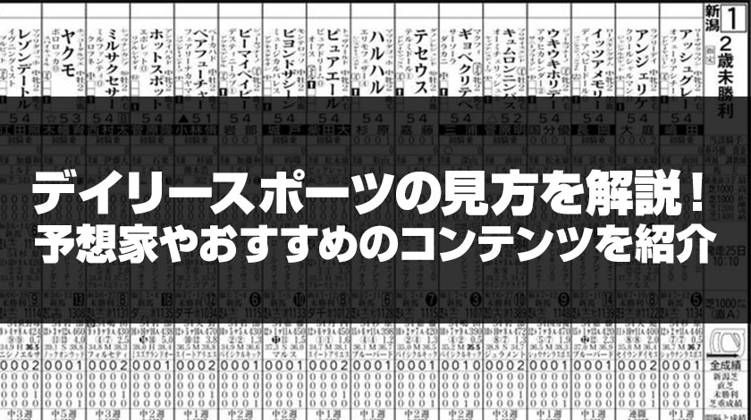 デイリースポーツの見方解説記事のサムネイル