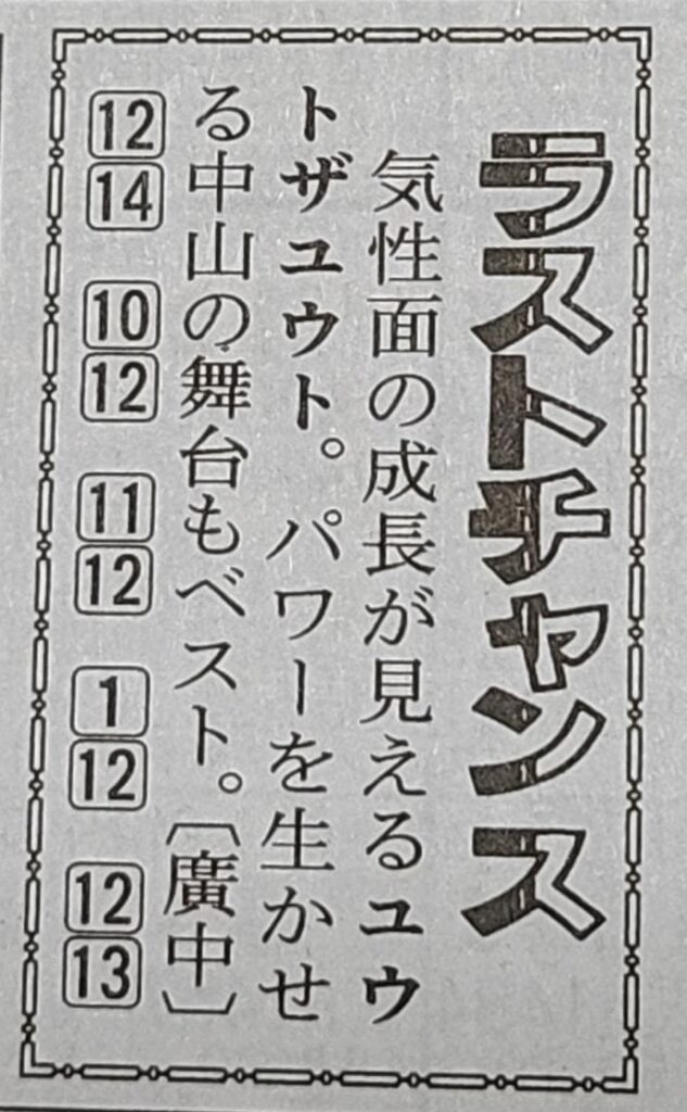日刊競馬のラストチャンス