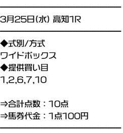 サラコレの無料予想的中画像