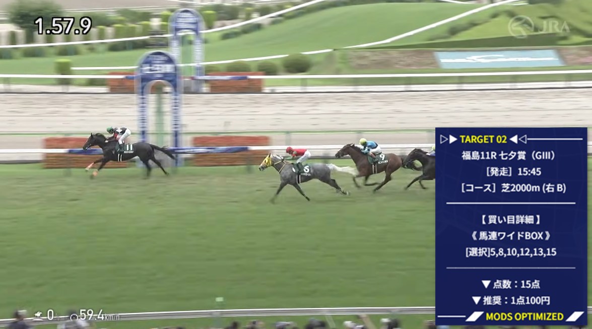 MODS競馬の無料予想検証画像