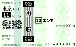 オークス2026AI予想複勝3