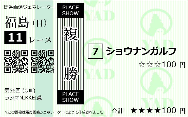 ラジオNIKKEI賞2026AI予想複勝3