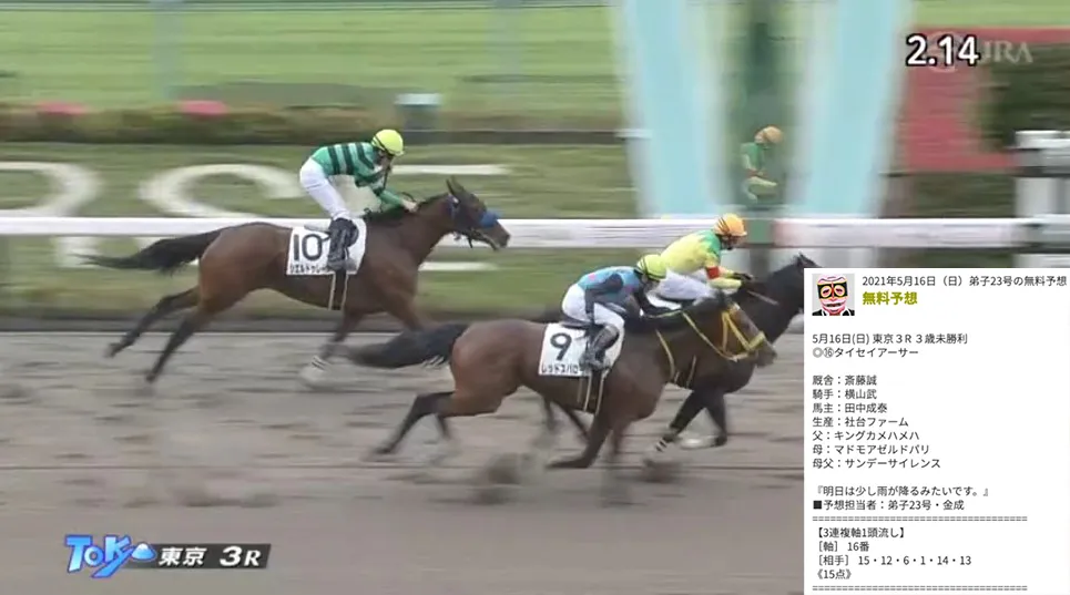 東京3Rレース解説画像