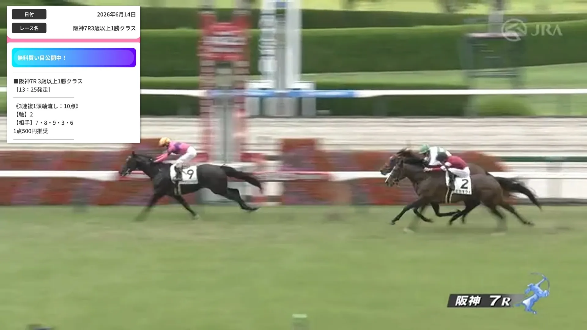 競馬ジャックポット無料予想のレース検証画像