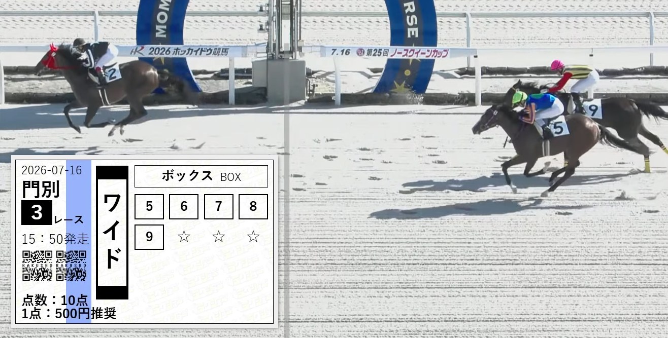 門別3Rレース解説画像