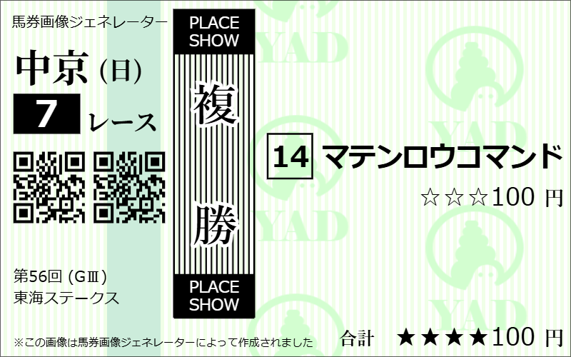 東海ステークス2026AI予想複勝3