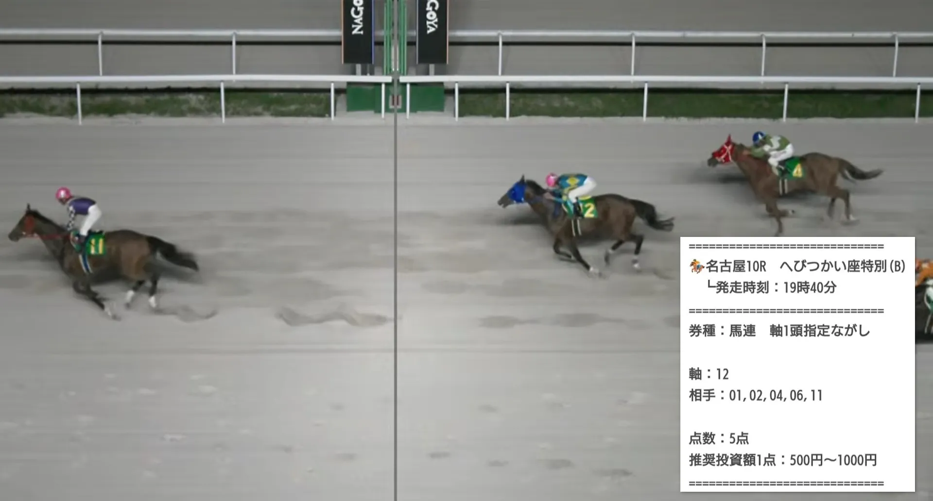 名古屋10Rレース解説画像