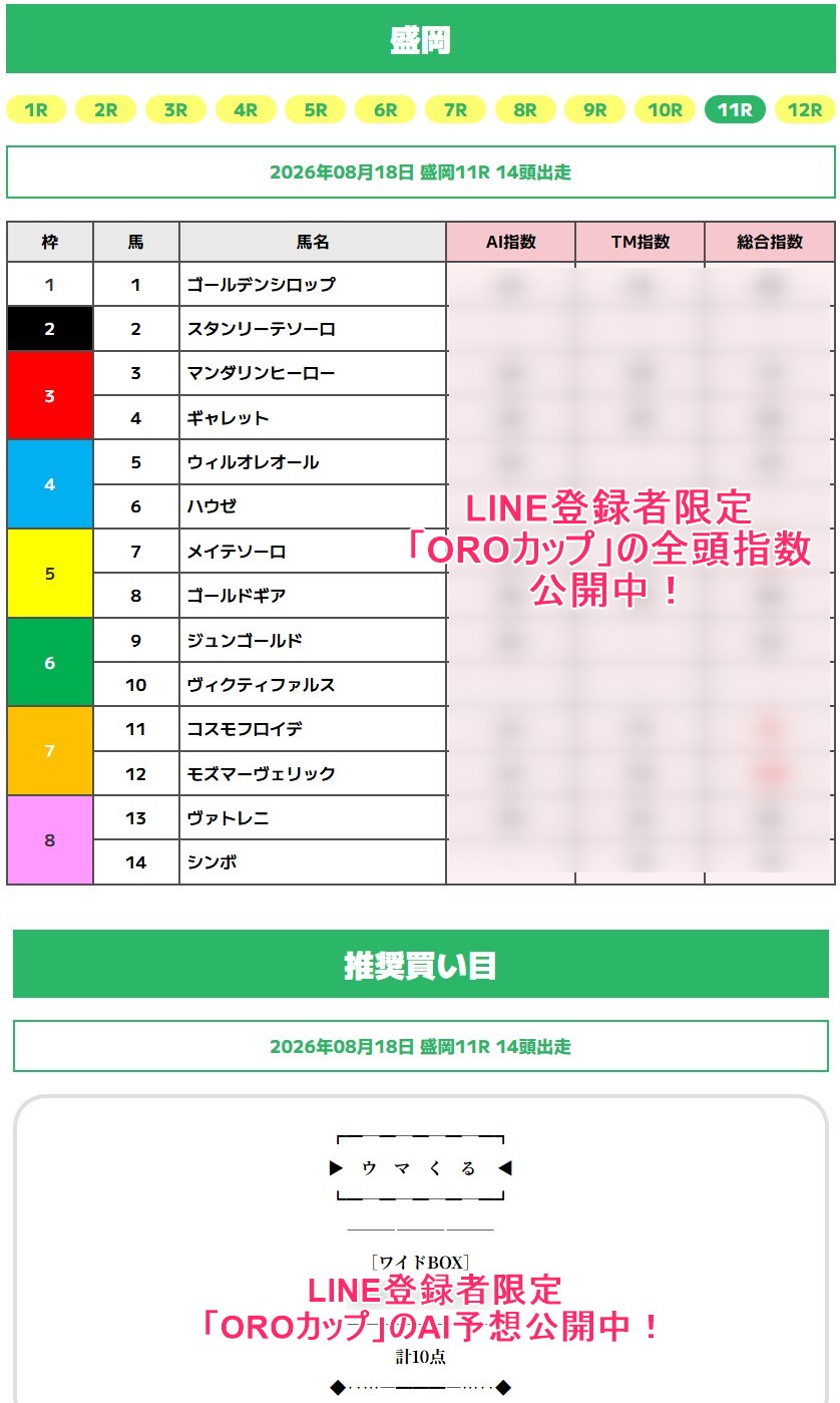 勝馬総合センター無料予想